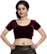 Stylesindia Women's Velvet Stretchable Sari Blouse(for Bust Size 32-38 inches)